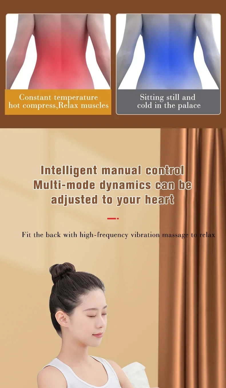 New Electric Massage Neck Pillow Shiatsu Head Cervical Ttraction Body Back Waist Massager Car with Heating Vibrating Massage