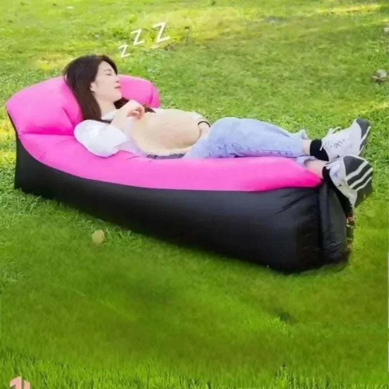 Portable Inflatable Sofa Chair - Quick Inflation and Deflation, Sofa with Storage Bag, Suitable for Travel, Camping - Picnicking