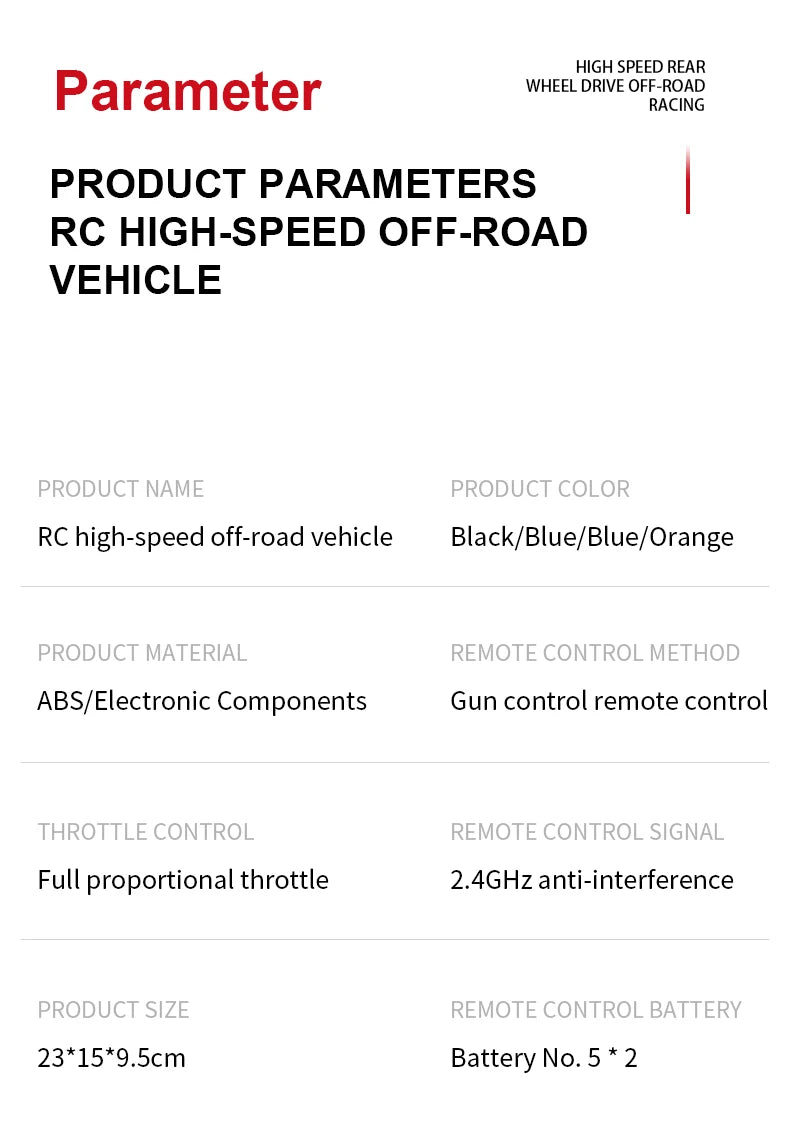 ZWN 1:16 2.4Gh Model RC Car With LED Lights 2WD Off-road Remote Control Climbing Vehicle Outdoor Cars Toys for Boys Girls Gifts