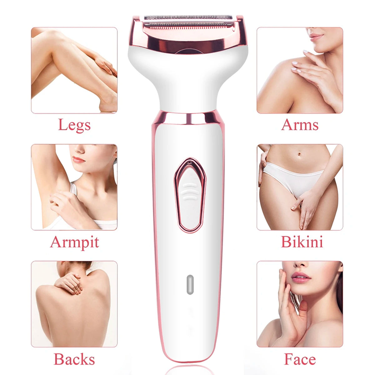 Women Electric Shavers Razors on Leg Armpit, Epilator Nose Hair Remover Facial Body Bikini Eyebrow Beard Mustache Women Trimmers