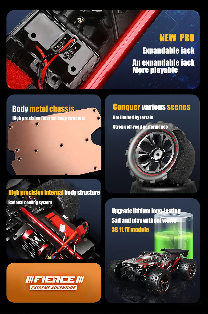 9522PRO 85KM/H High-speed RC Car Brushless Four-wheel Drive Off-road Drift 1:16 Professional Racing Car 9522 50KM/H Boy's Toy