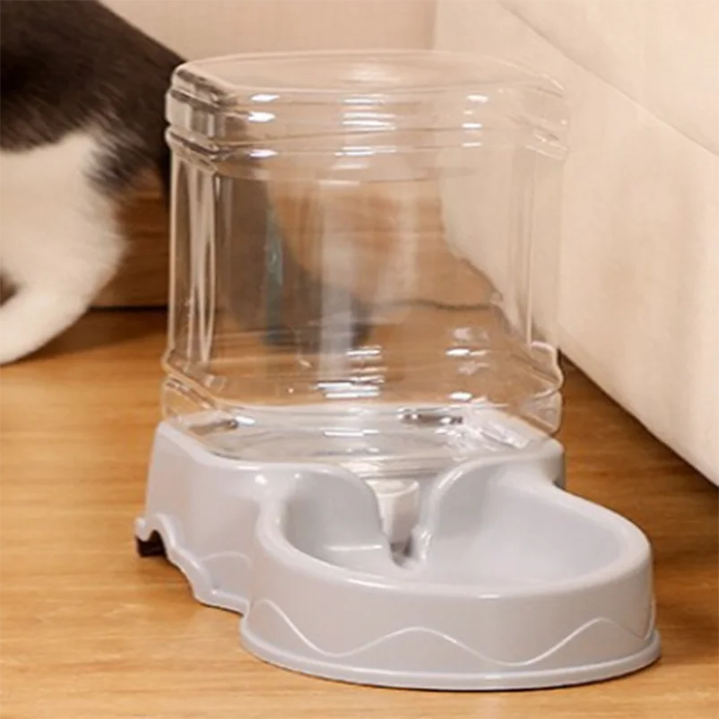 Pet automatic feeder cat drinking water bowl cat bowl dog bowl 3.8L large capacity combination grain storage barrel pet supplies