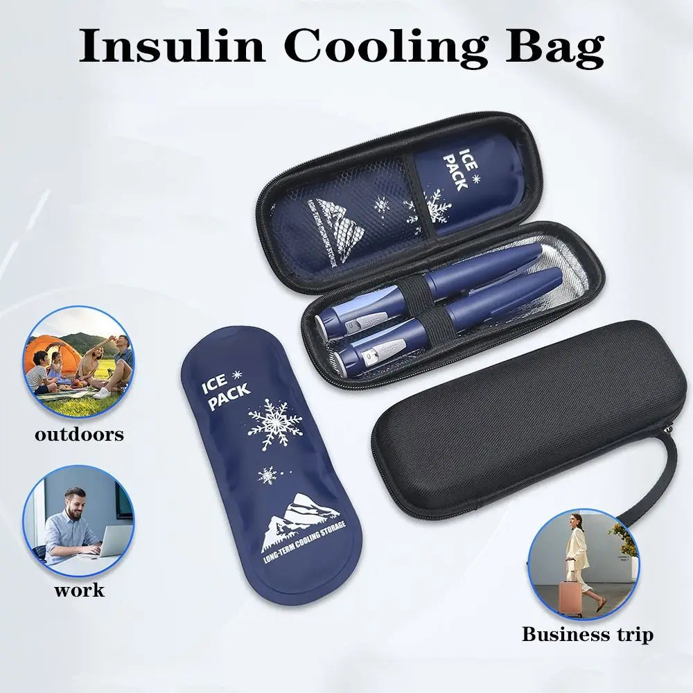 Portable Insulin Cooling Bag Glaciated Cold Storage Bag Medicine Travel Pocket Cooler Pen Bag Pack Drug Freezer for Diabetes