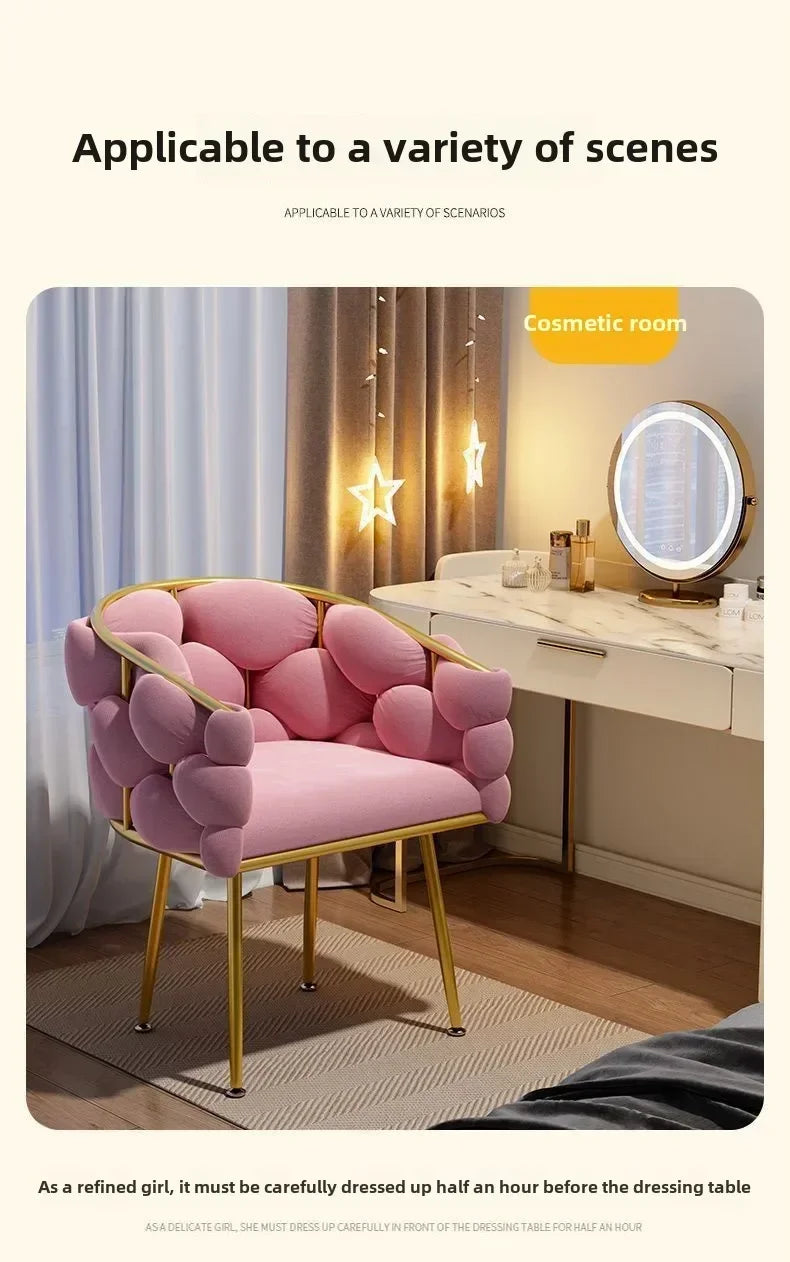 Formwell Leisure Single Sofa Chair Velvet Armchair with Gold Legs Makeup Chair with Upholstered for Living Room Bedroom