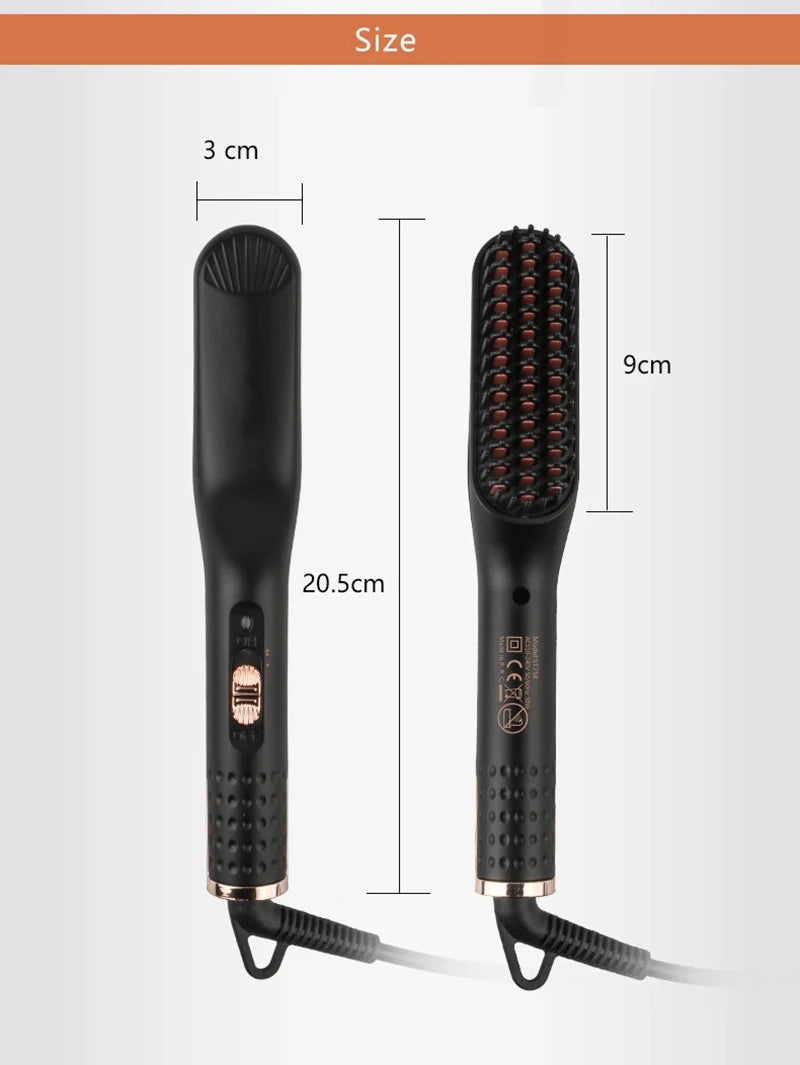 Electric Beard Heated Brush Kit Hair Straightener Straightening Men Quick Styler Beard Comb Electric Comb For Hair
