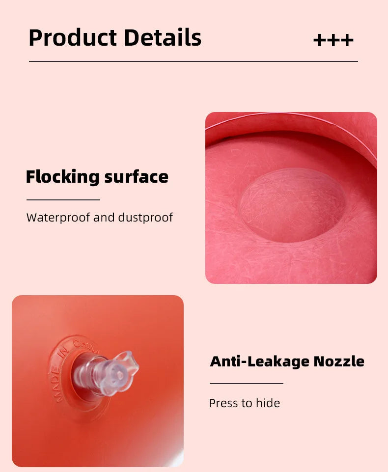 Lazy U-Shaped Inflatable Sofa Chairs Flocking Pvc Lounger Seat Outdoor Camping Living Room Portable Folding Air Single Sofa