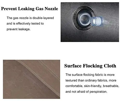 OTAUTAU Inflatable Lounger with Footstool Ottoman Chaise Lounge Recliner Outdoor Portable Camping Couch Garden Chair Pouf SF029