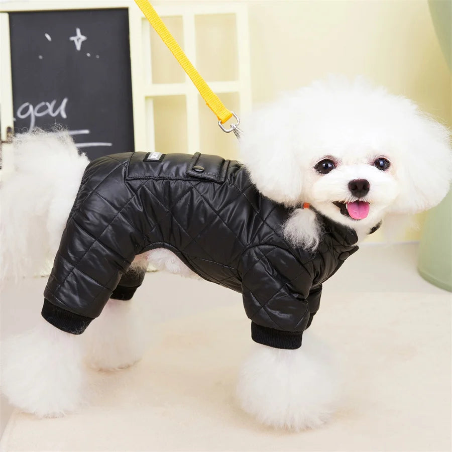 Thicken Warm Dog Jumpsuit Winter Pet Dogs Clothes for Chihuahua Coat Waterproof Hoodie Puppy Overalls Poodle Jacket Pet Apparel