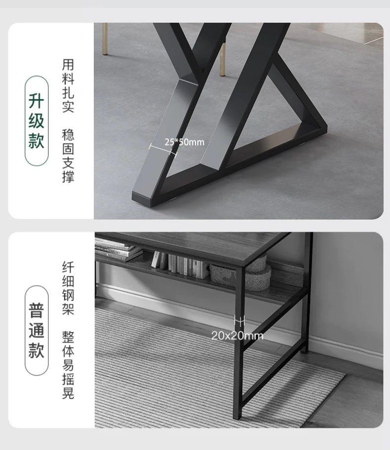 Modern rock board computer desk minimalist design elegant interior gaming desk Mid century luxury mesa para computador furniture