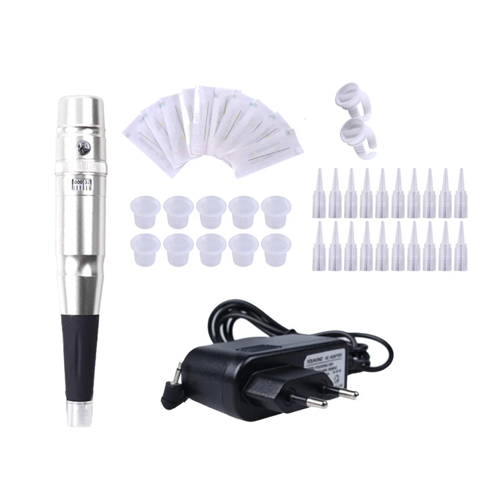 Permanent makeup Machine Rotary Tattoo Machines Pen Semi-PMU pens Eyebrow Lip Piercing Gun Tatuagem Microblading Supplies Kit