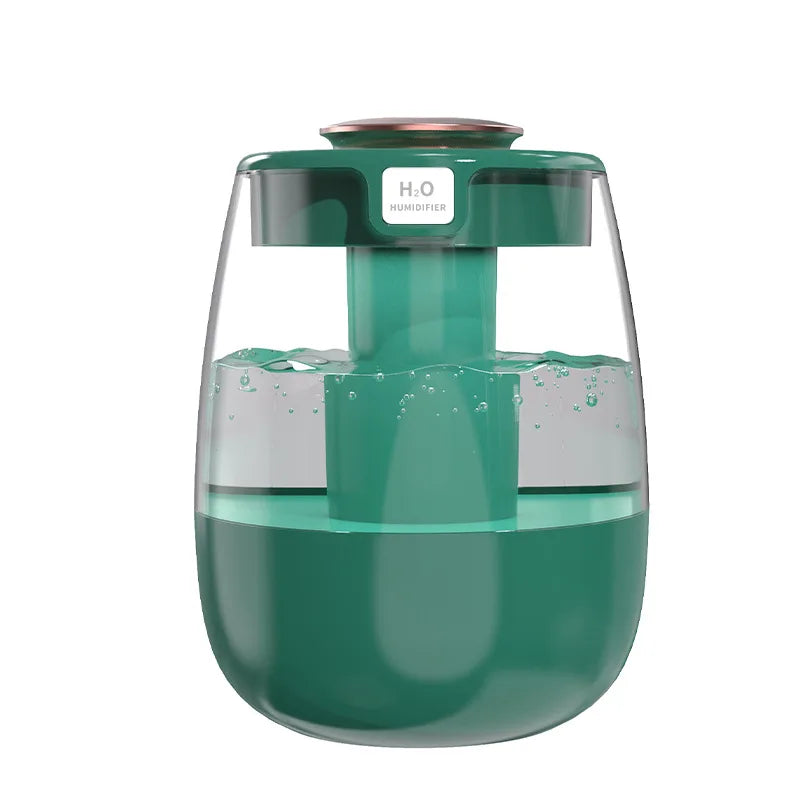 Air Humidifier Aroma Humidifier Double Spray Port Essential Oil Diffuser USB Water Humidifier with Light for Home Office