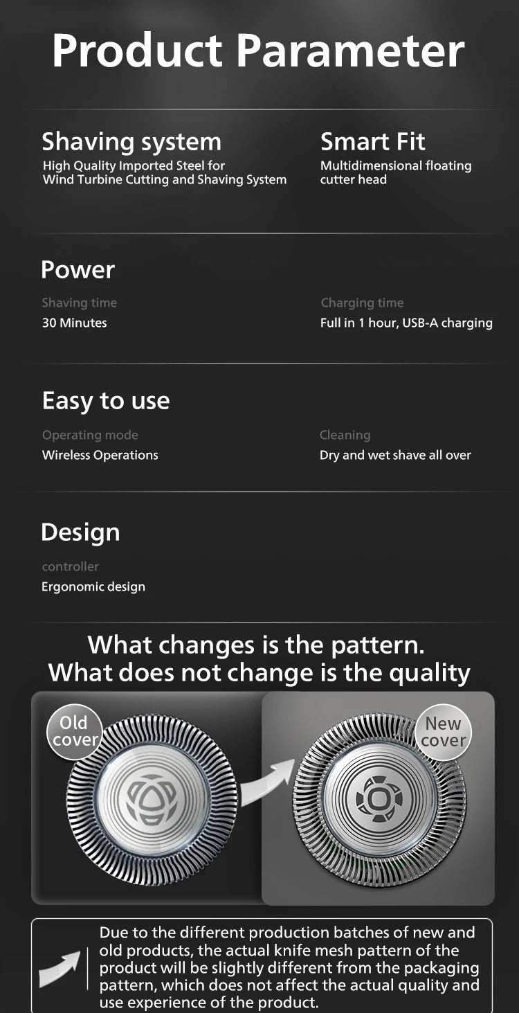 Philips New S1113 Electric Shaver Men Fast Shaving Beard Trimmer USB Charging IPX7 Ergonomic Design Triple Floating Head Razor