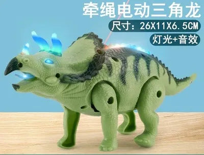 Dinosaur electric toys that can walk, lead ropes, light toys, Tyrannosaurus Rex boys, children's electric toys, babies