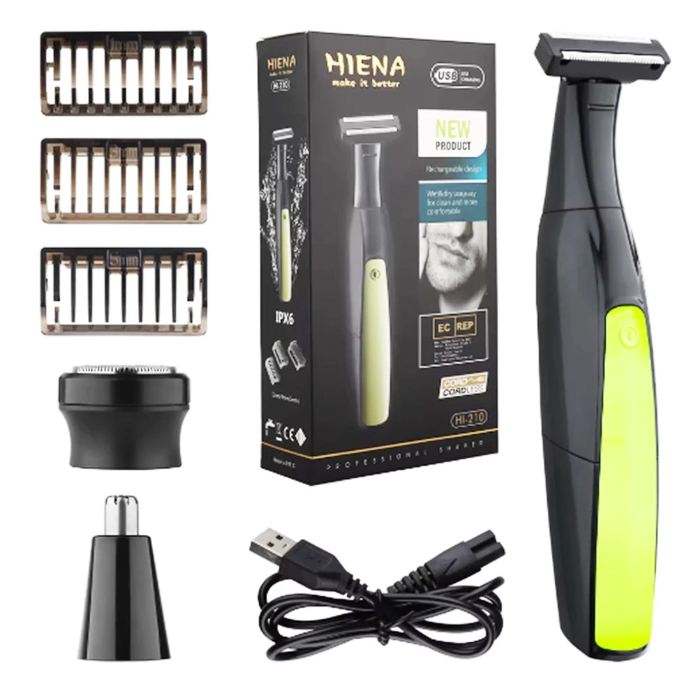 7 in 1 Shaver Men's Multifunctional Rechargeable Earbrow Nose Hair Trimmer Bikini Line Sensitive Shaver Hair Shaving Trimmer
