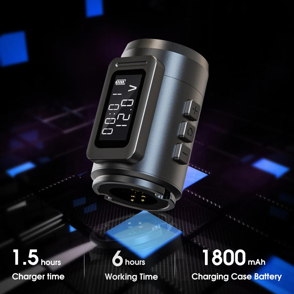 Ambition MARS-U Professional Wireless Tattoo Machine Pen Adjustable Stroke 2.2-4.2mm Cartridge 1800mAh Coreless Motor Tattoo Art