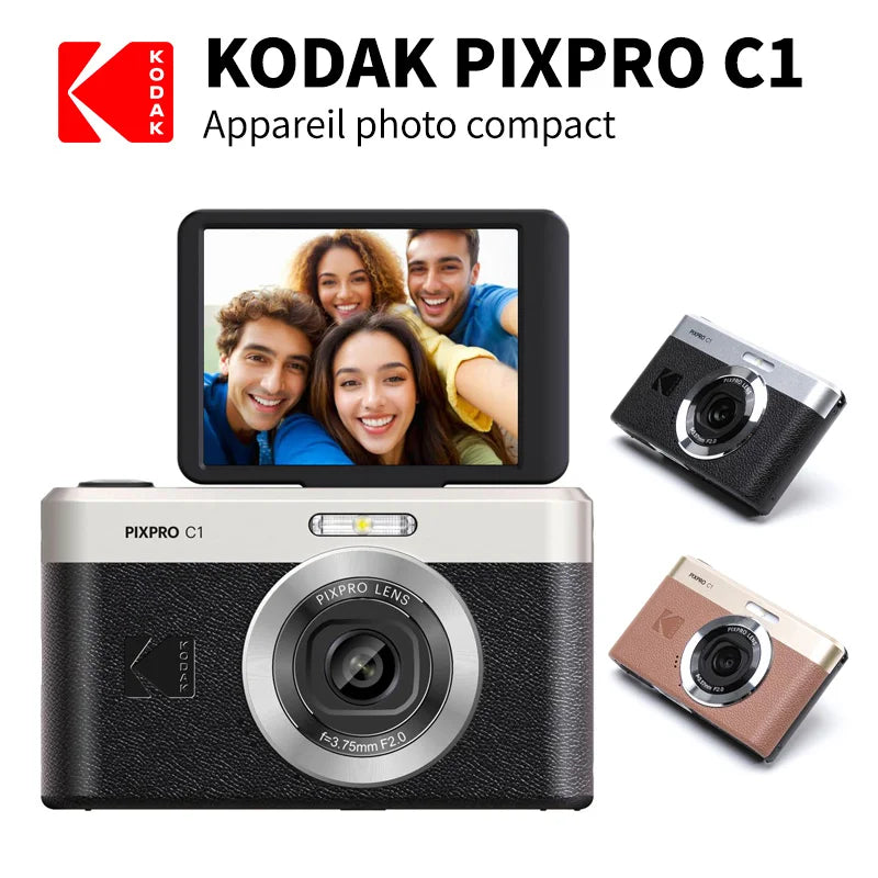 NEW KODAK PIXPRO C1 Digital Camera All-in-one 13MP Sensor, 26mm Fixed Focus Lens, and 180° Tilting LCD（Not Kodak PIXPRO FZ55）