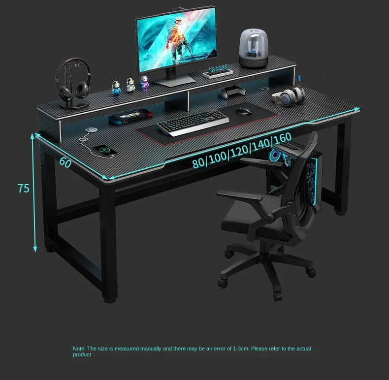 Shelf Living Room Office Desk Storage Standing Floor Metal Arbenic Computer Desks European Black Mesa De Escritorio Furniture