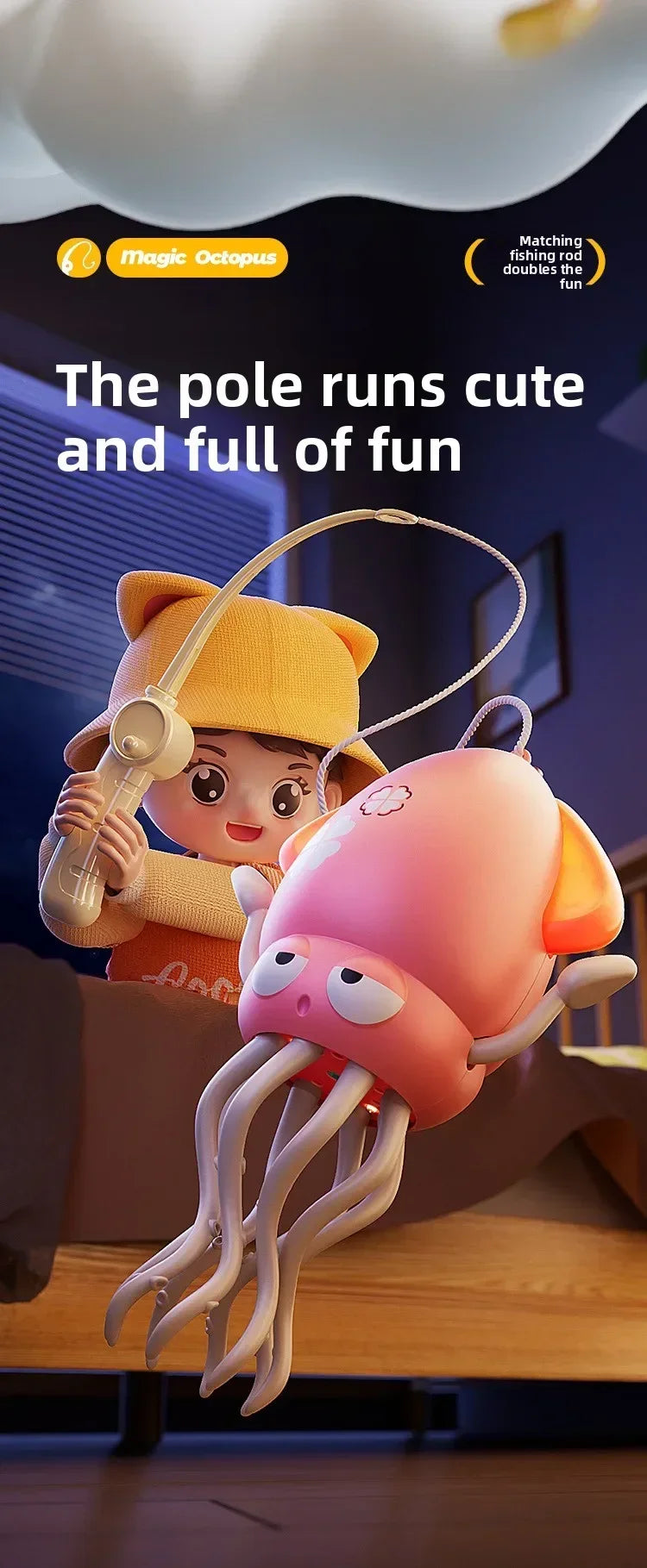 Dancing Octopus Electronic Pets Luminous Fidget Toys Interactive Antistress Stress Relief Toy for Toddler Baby Children Adult