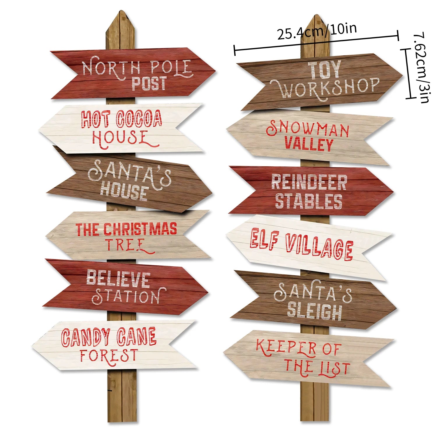 12PCS Arctic Christmas Festival Paper Signage Xmas decor 2025 Xmas Santa Claus workshop sign Navidad Natal New Year Gift 2026