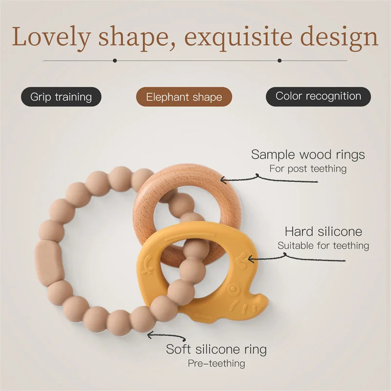 Baby Teether Gloves Kid Cartoon Bear Teething Silicone Dental Care Gums Anti-eating Hand Molar Stick BPA Free Baby Accessori