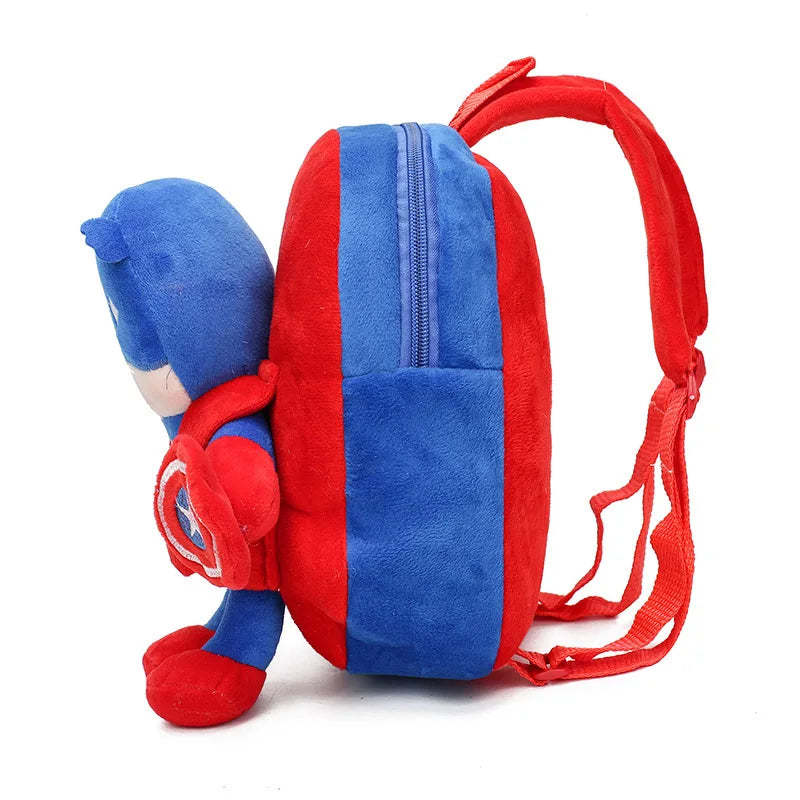 Marvel Series Cartoon Anime Fashion Personality Plush Toy Children Leisure Cute Kindergarten Backpack Holiday Gift