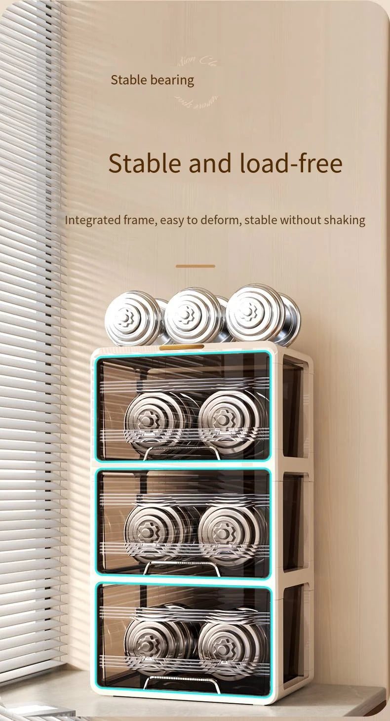 Window-side storage cabinet, transparent storage cabinet that doesn't require installation, large-capacity bedroom storage box