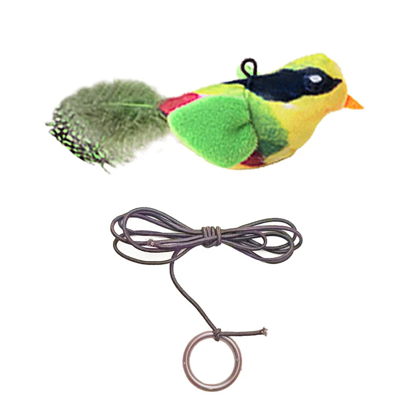 Hot lifelike Bird Vivid Cat Toys Pet Catnip Simulation Molding Cat Teaser with Feather Soft Plush Fabric Toys for Kitten