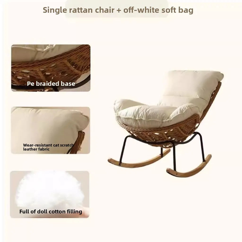 Outdoor Rattan, Recliner, Rocking Chair, Balcony, Outdoor, Courtyard, Leisure, Chair, Lazy, Sofa, Living Room, Sleepable
