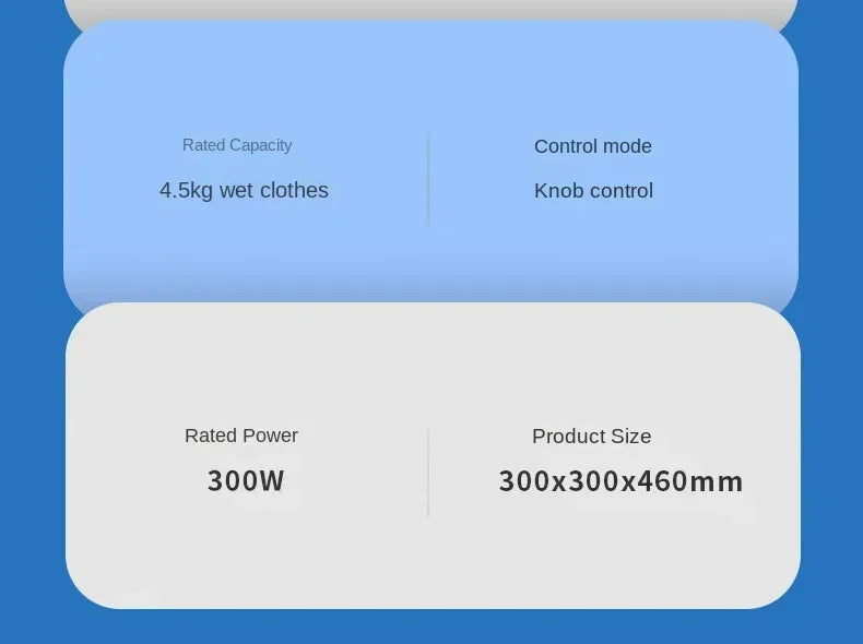 220V VCJ Single Tub  Washing Machine| Mini Laundry Washer for Baby and Child Clothes DW