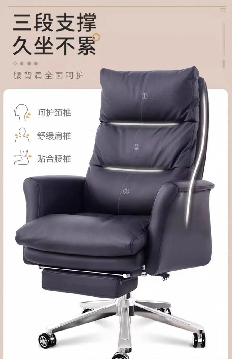 Executive Desk Office Setup Modern Design Wooden Surface Leadership Office Business Space Management Room