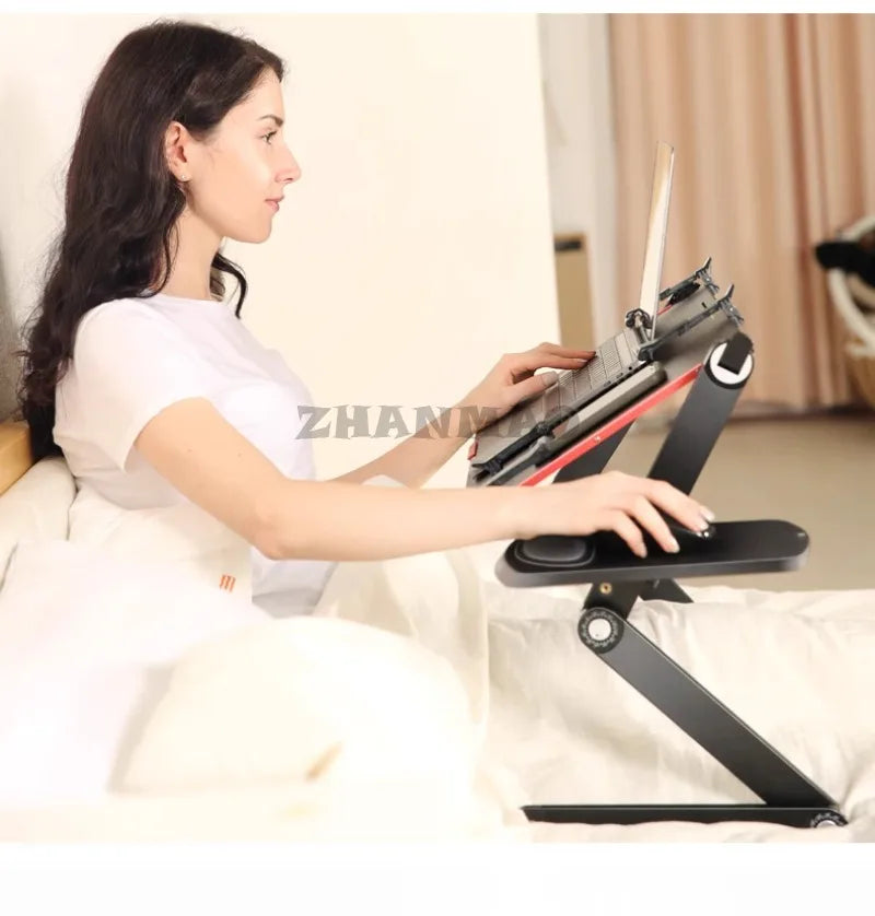 Lying Flat on The Bed, Laptop Desk, Foldable Tablet Stand, Adjustable and Movable, Writing Desk for Lying Down Desk Table