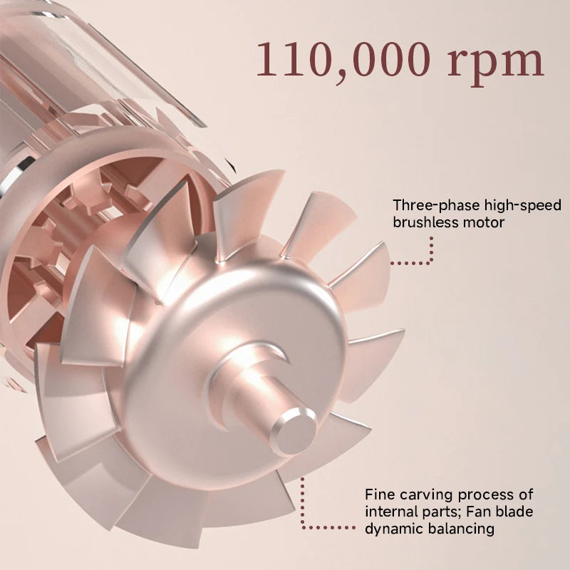 DOCO Hair Dryer High Speed 75m/s 200 million Negative Ions Hair Care 110000 Rpm Professional Lightweight Home Travel Gift