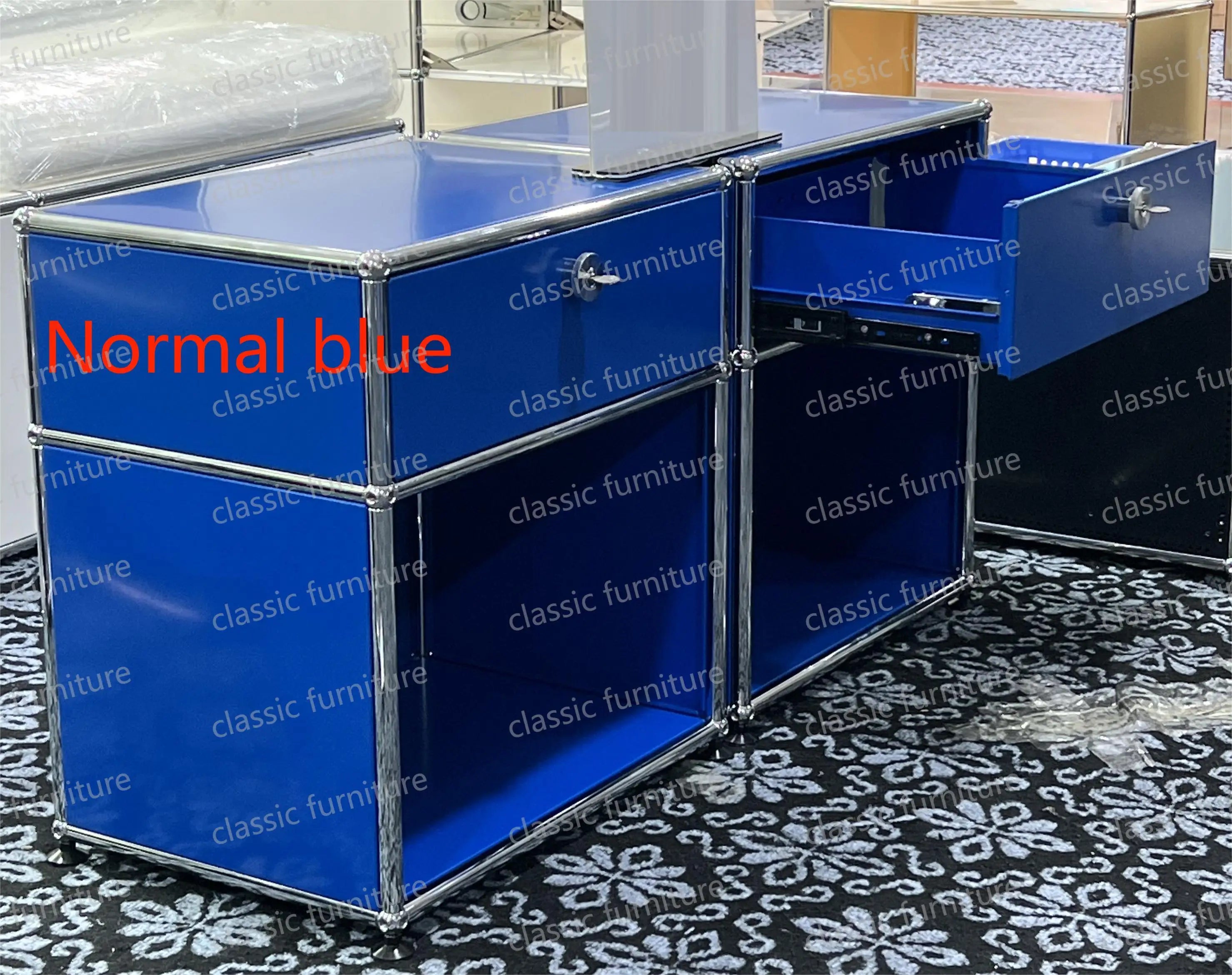 Modular Module Furniture Magazine CD Display Customized Metal Stainless Steel Cabinet  Storage  Sideboard Shelf DIY Living Room