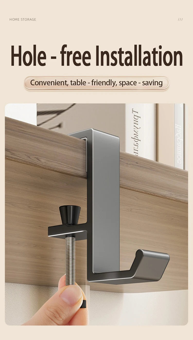 1pcs Punch-free Desk Hook Adjustable Desk Edge Hook Multi - Functional Gaming Headset Hanging Hook Home Office Organizer