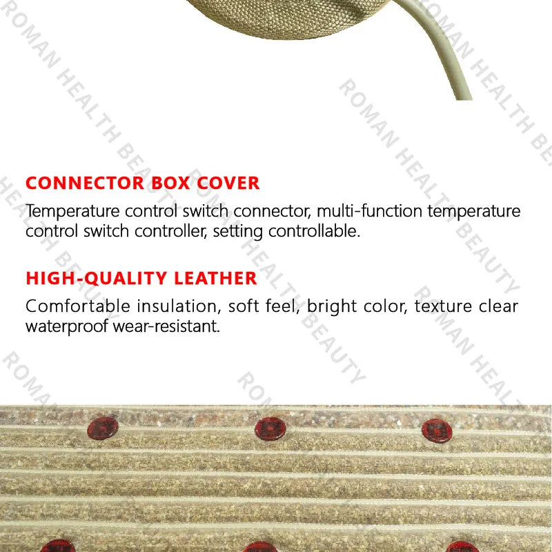 150×50cm Far Infrared PEMF Magnetic Therapy Bio-Crystal Mat Chakra Energy Photon Massage Cushion with Heating Long Wave Tech