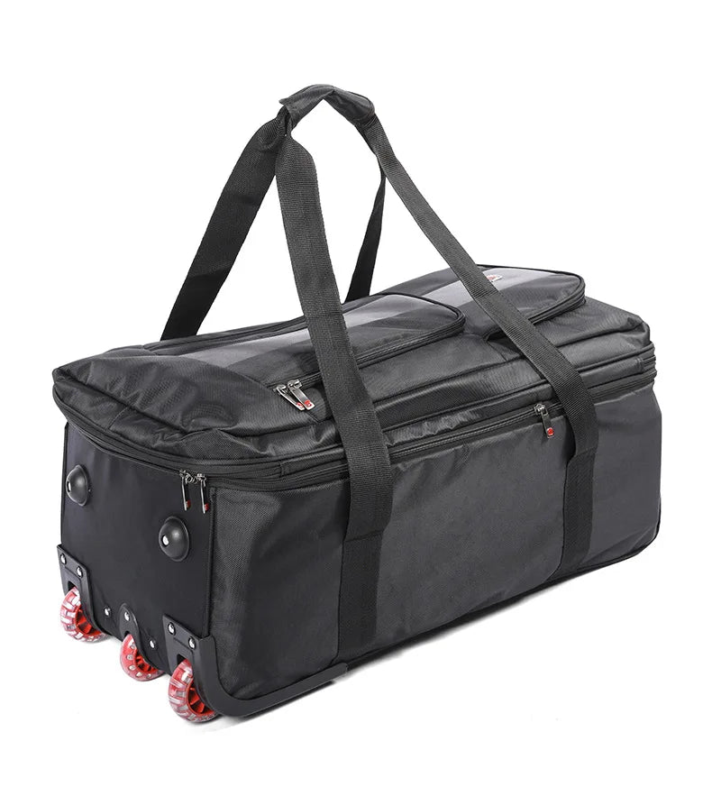 28/32 inch Large Capacity Rolling Luggage Trolley Bags with Wheels Waterproof Oxford Duffel Bag Wheeled Bag Travel Suitcase