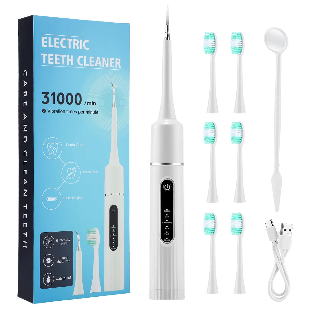 Electric ToothBrush Whitening Frequency Sonic Teeth Cleaner Dental Scaler Toothbrush Calculus Plaque Remover Stone Remover Kit