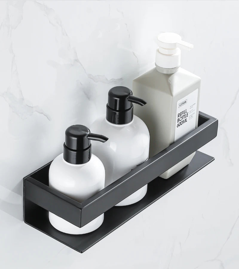 Stainless Steel Shower Rack Organizer Bathroom Storage Shelf Corner Shampoo Holder Wall Mounted Kitchen Hardware Accessories