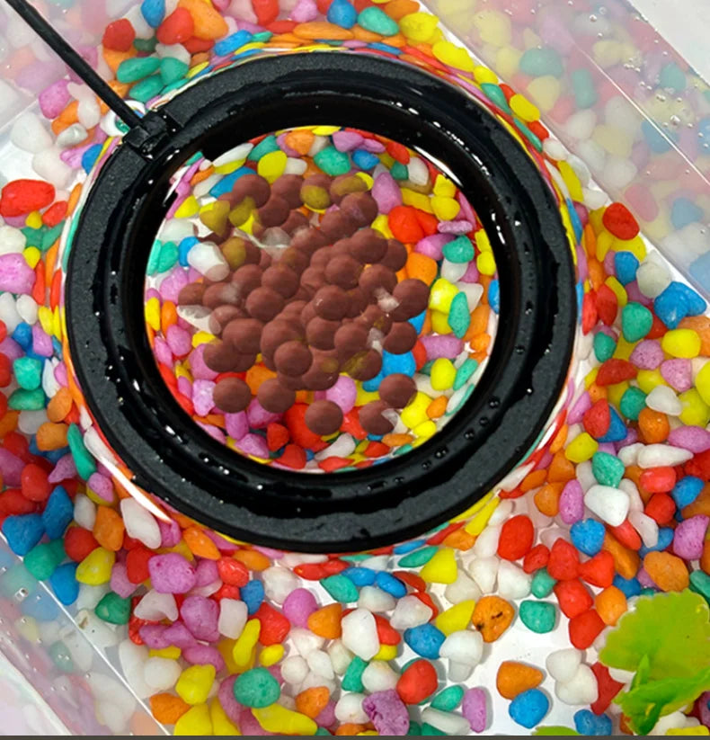 Black Color Aquarium Feeding Ring Fish Tank Floating Food Tray Feeder Square Circle Accessory Fish Food Feeder Suction Cup