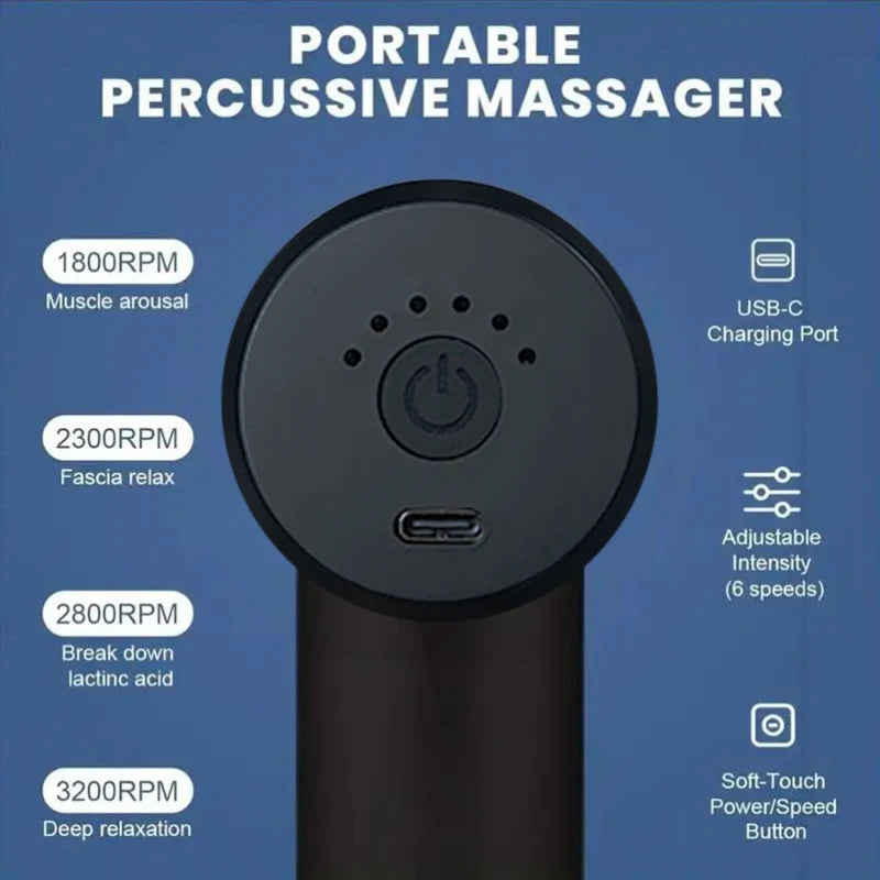 Massage Equipment Neck Membrane Rob Cervical Spine Massage Instrument Mini Fascia Gun Wireless Massage Gun Muscle Relaxation