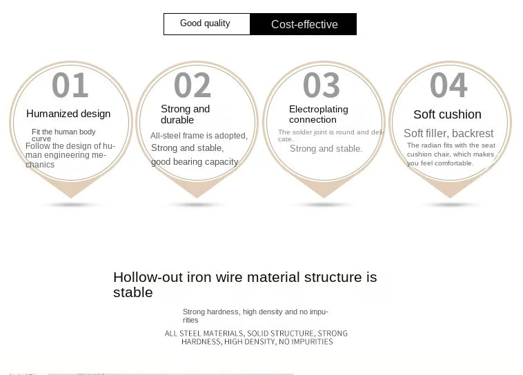 Wrought Iron Nordic Chair Net Red Backrest Dining Chair Simple Makeup Chair Golden Metal Hollow Wire Chair Living Room Furniture