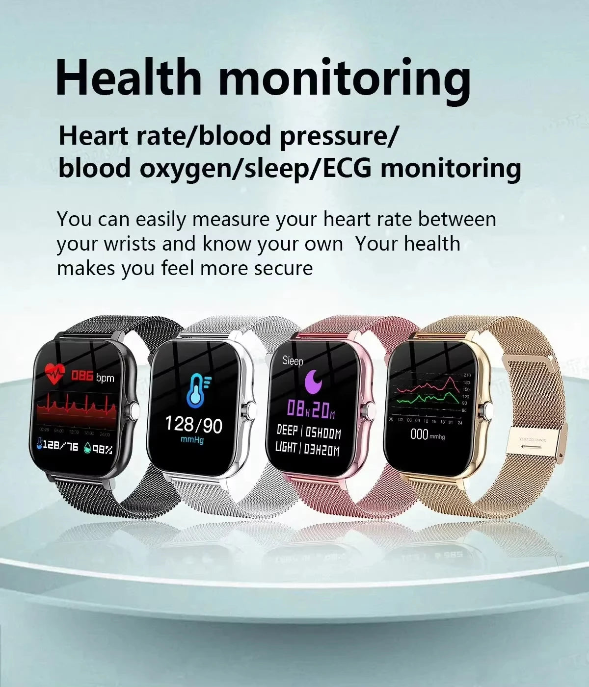 Xiaomi NEW Smart Watch Women Men Lady Gift Sport Fitness Watches Heart Rate Monitor Waterproof Smartwatch For Phones Android IOS