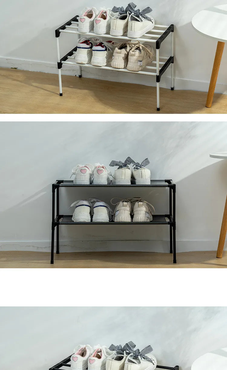 2 Layers Household Dustproof Shoe Cabinet Thickened Durable Living Room Slippers Boots Shoes Storage Rack Simple Assembly