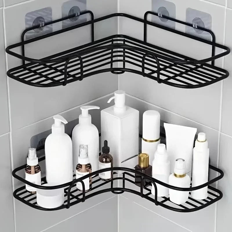 Bathroom Shelf Shampoo Storage Rack Holder Kitchen No Punching Triangle Storage Rack Bathroom Accessories