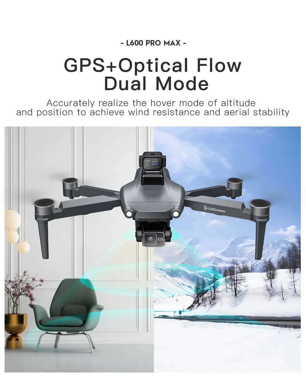 L600 PRO MAX GPS Drone Professional 4K 3-Axis PTZ HD Dual Camera Obstacle Avoidance Brushless Motor 5G WIFI RC Quadcopter Toys