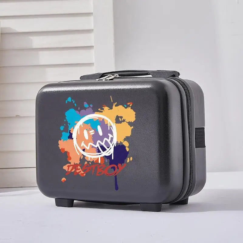 2024 New Grasp Dream Vintage Floral PU Travel Bag Luggage sets,13" inch Women Retro Trolley Suitcase Bag On Universal Wheels