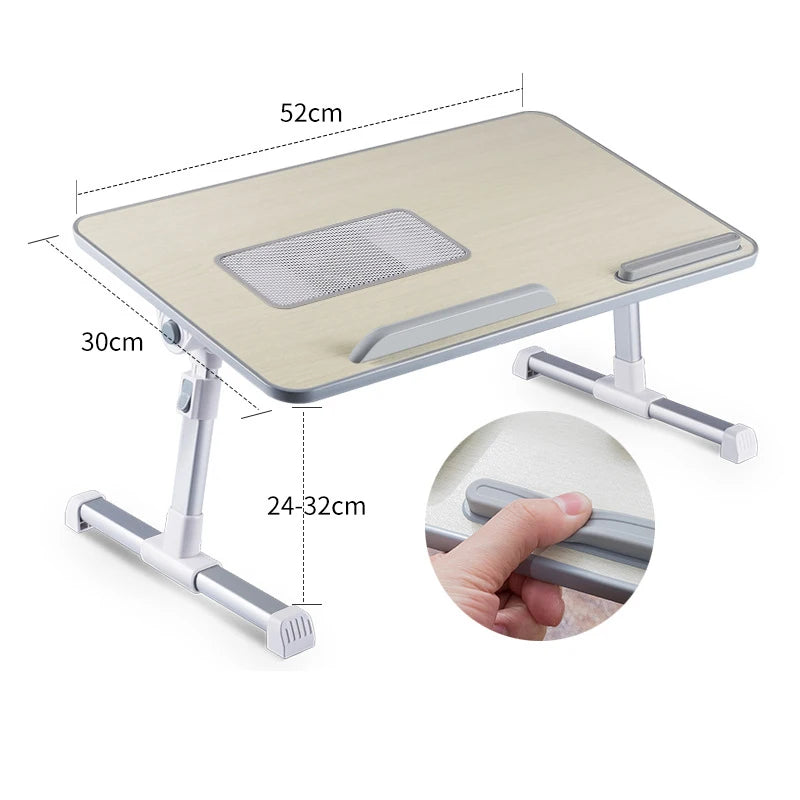 Multi-functional Laptop Desk Portable Adjustable Laptop Stand Study Table Foldable Bed Desk for Bed Sofa Tea Serving Table Stand