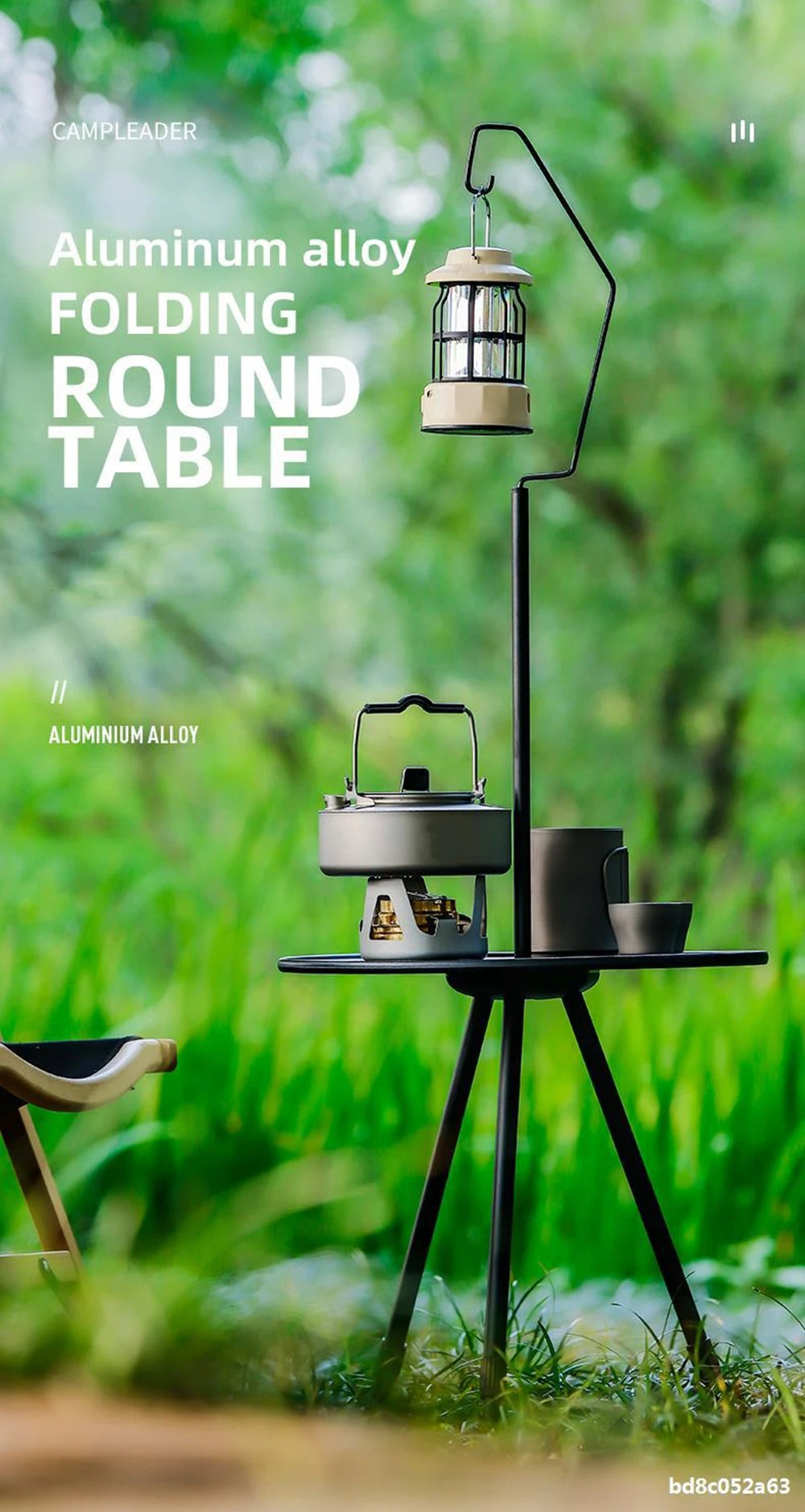 Folding Round Table Portable Telescopic Outdoor Three-legged Dining Table Aluminum Alloy Coffee Table Hike Picnic Liftable Table