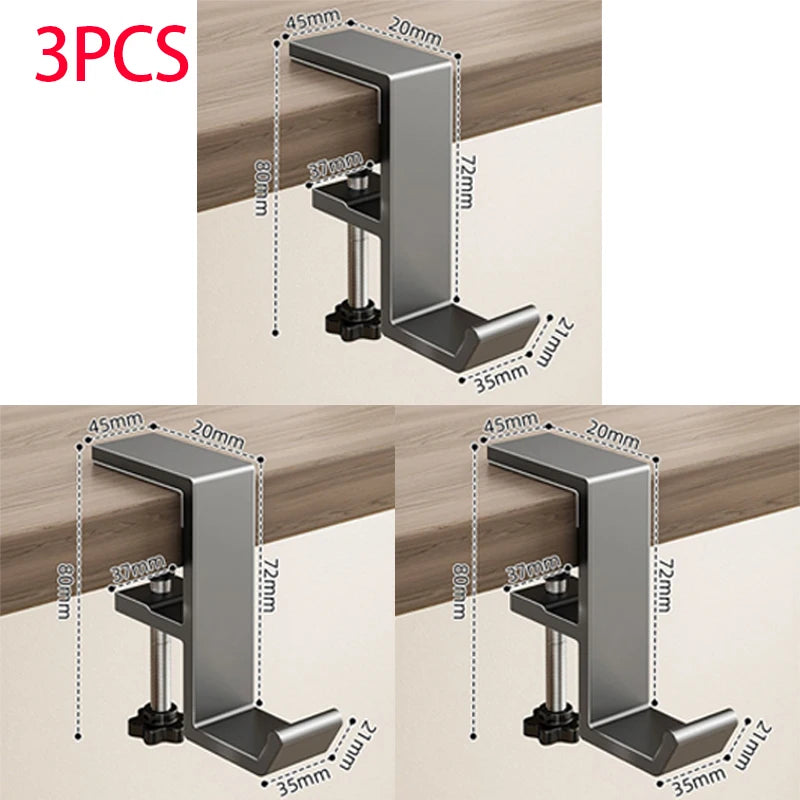1pcs Punch-free Desk Hook Adjustable Desk Edge Hook Multi - Functional Gaming Headset Hanging Hook Home Office Organizer