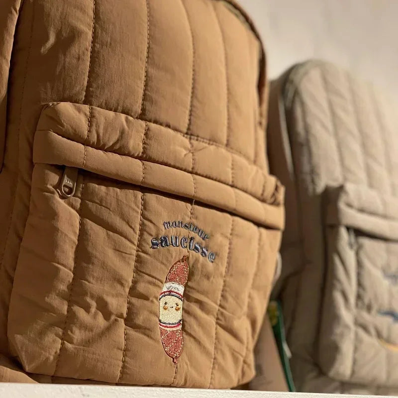 KS Brand Mommy Bag Travel Children Kid Cherry Backpack Primary Schoolbag Baby Waterproof Print Kindergarten Bags Boys Girls Gift